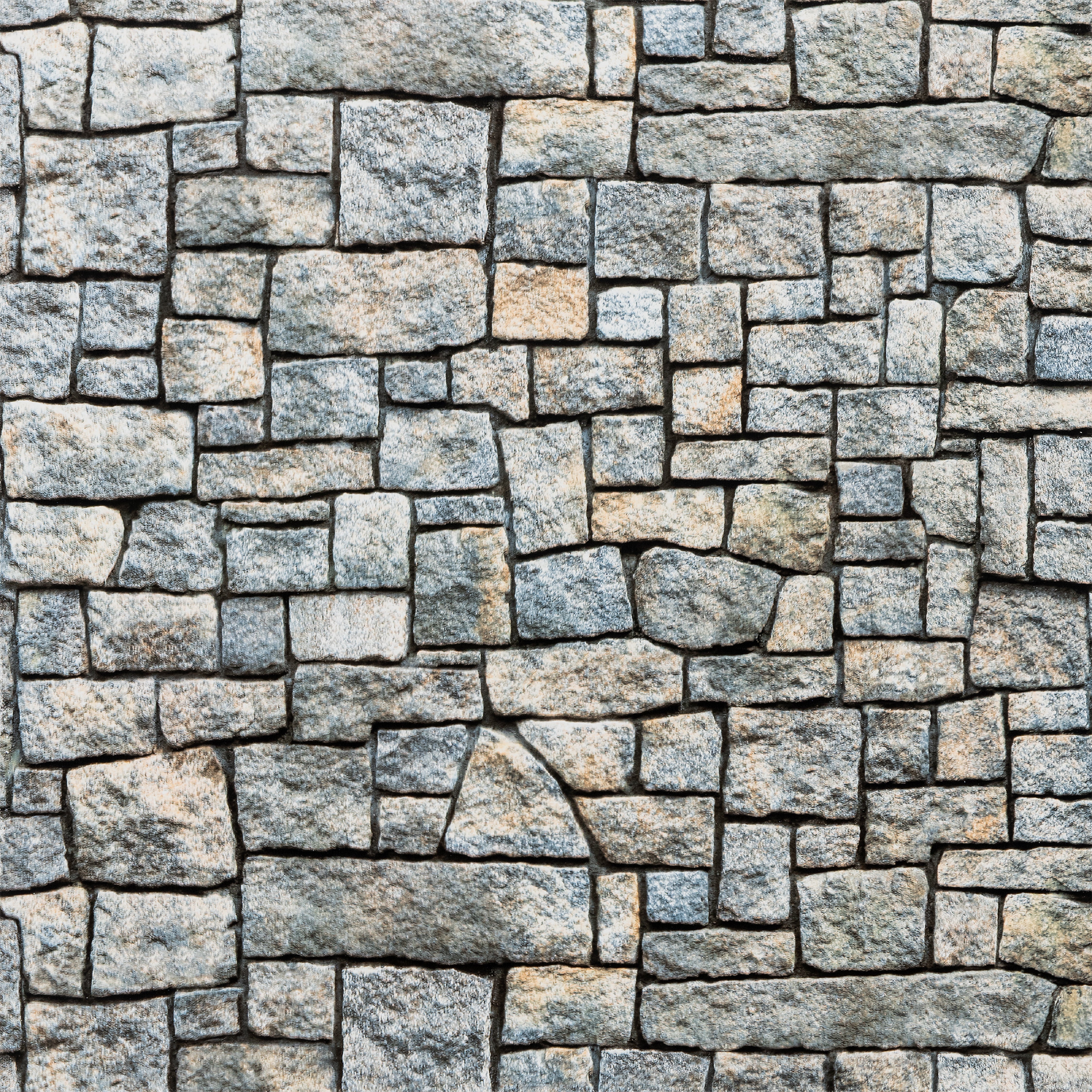 Grey Cobblestone  Polygranite Sheet (8*4ft.) | Brick & 3D Effect Sheets Collection