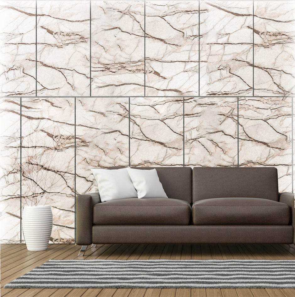 Chestnut Marbled Polygranite Sheet (8*4ft.) | Glossy Finish Polygranite Sheet Collection