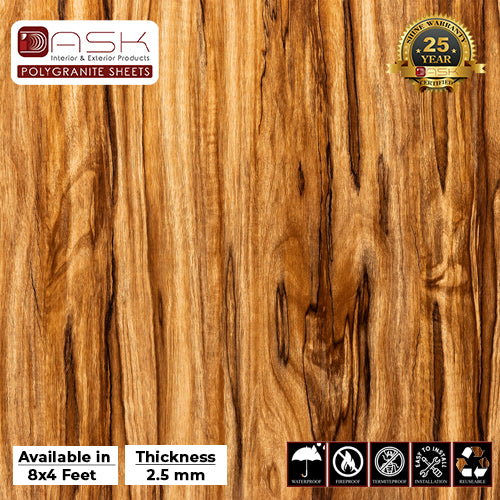 Natural Ridge Polygranite Sheet (8*4ft.) |Premium Glossy Finish Polygranite Sheet Collection