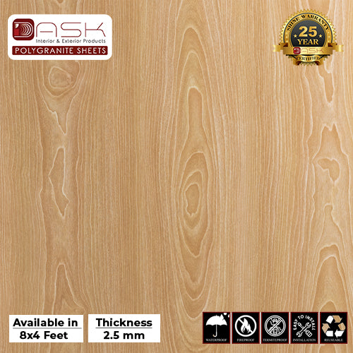 Natural Willow Polygranite Sheet (8*4ft.) |Premium Glossy Finish Polygranite Sheet Collection